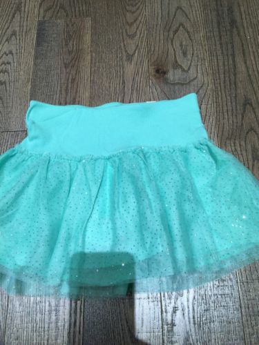 ~JUSTICE~Nwt Mint Green  Sparkle   Elastic Pull On Skirt Skort Size  8 Bts