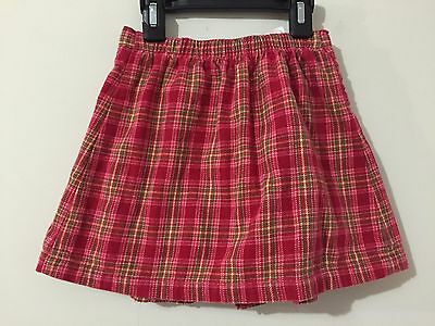 Lands' End Cotton Skorts Fuchsia, Pink, Green & Yellow Plaid Size S
