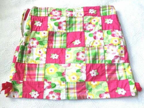 Gymboree ISLAND LILY Skirt Skort 12 Pink Green Bow Flower Floral Patchwork