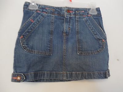Girls size 10-12 blue denim skort skirt shorts underneath Levi Strauss brand
