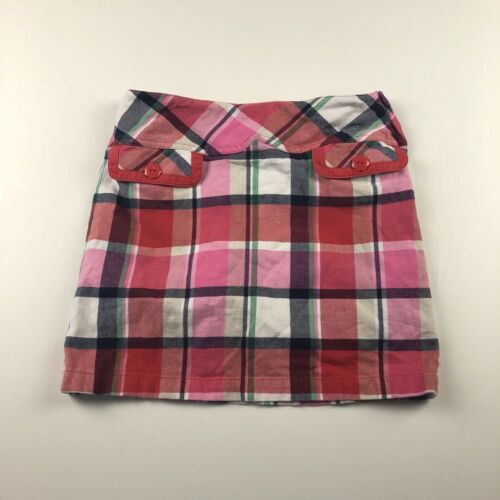 Gymboree Pink Plaid Adjustable Waist Skirt Skort Girls Size 12