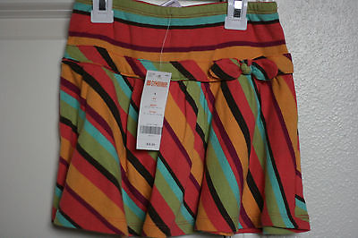 NEW Gymboree JUNGLE GEM Size 4 Skort Skirt Knit 100% Cotton Striped NWT