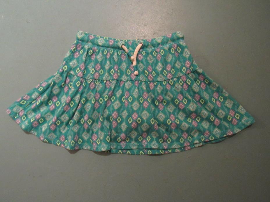 Kids Girls Cat & Jack Skort Skirt Size S (6/6X) Green/Pink