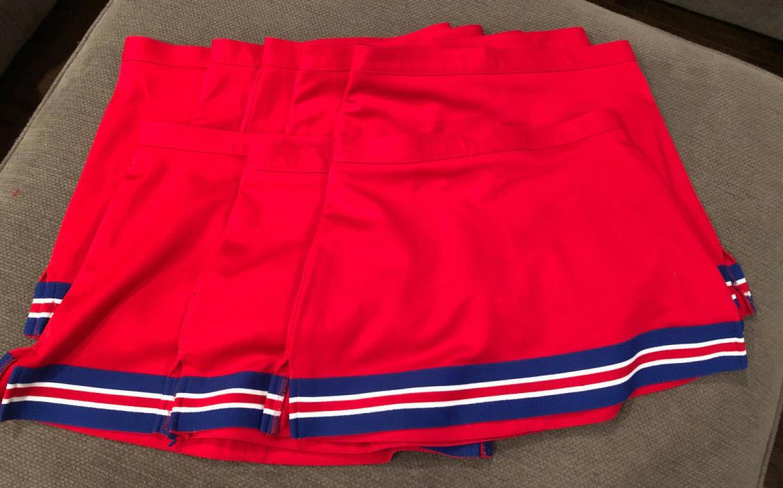 Varsity Spirit Fashions 8 Cheerleading Red & Blue Skirts Various Sizes EUC (B2)