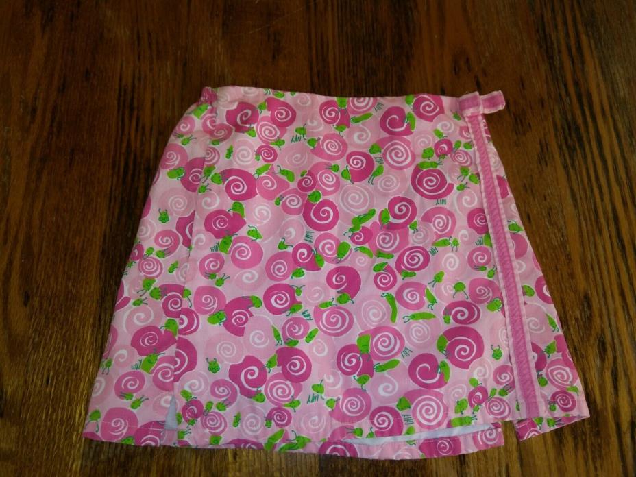 Lilly Pulitzer White Label Girls SKORT skirt/shorts Snails Bow Size 4 Very Nice!