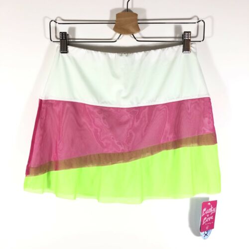 Lucky In Love Tennis Skirt Skort Striped Vaportex Youth Girl’s XL NWT