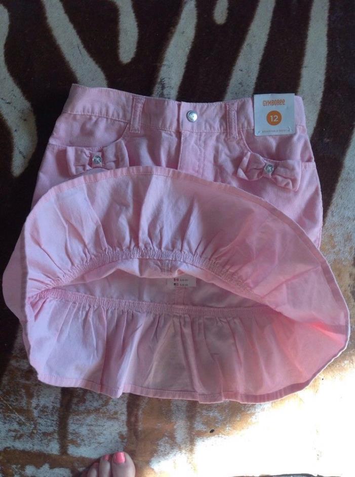 NEW GYMBOREE Light  PINK Corduroy Bow Girl Skirt NWT Size 12