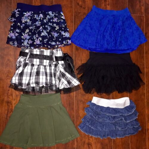LOT GIRLS SKORTS SIZE 7 ALL JUSTICE Skirts Back 2 School Free Shipping