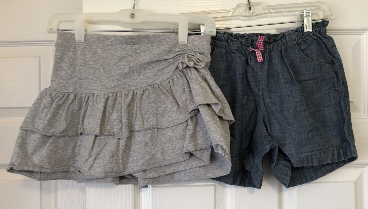 2 items for Girls Size 14: So Gray Knit Skort & Lands' End Blue Shorts