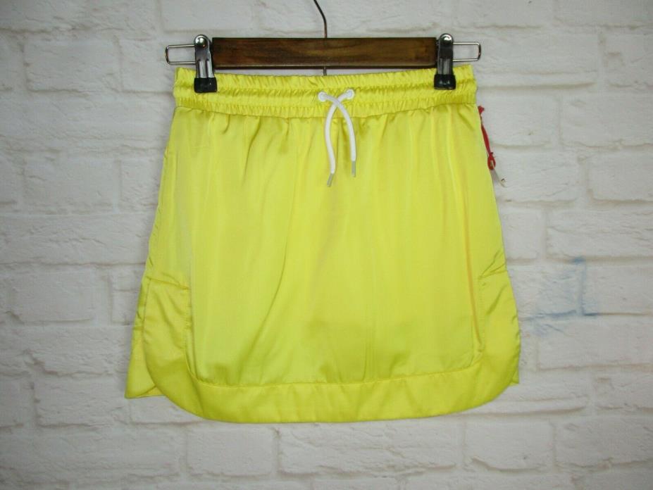 Hunter Girls size M 7/8 Bright Yellow Athletic Elastic Waist Skort Skirt NEW