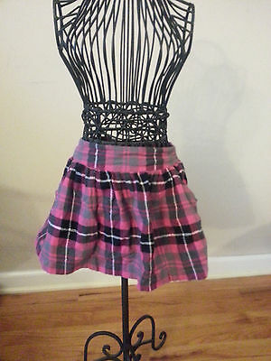 Girls Size 5 Sonoma Pink/Black Plaid Skort