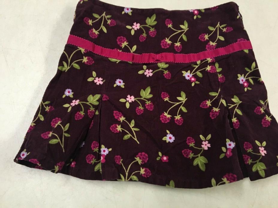 GYMBOREE  BERRY PATCH ADORABLE PLEATED CORDUROY SKORT  GIRLS  7   LNW