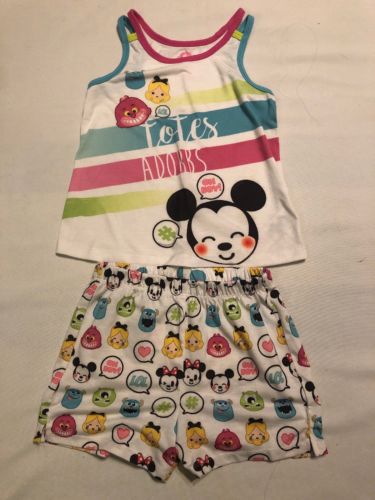 Disney Store Girls Pajamas Set Tsum Tsum 5/6
