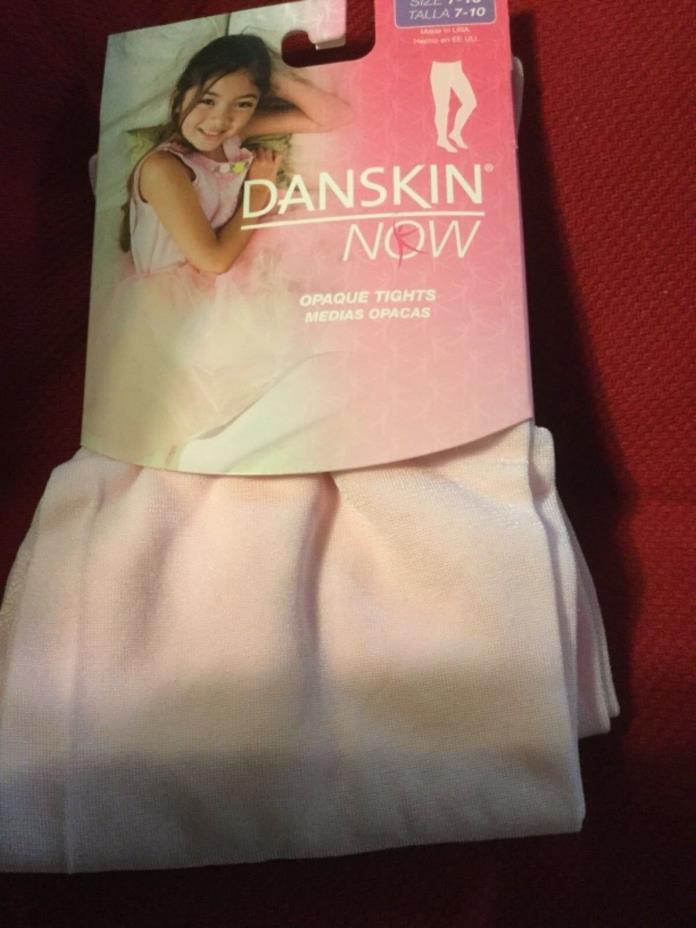 Danskin now  girls tights pink   sise 7  - 10 1 pair