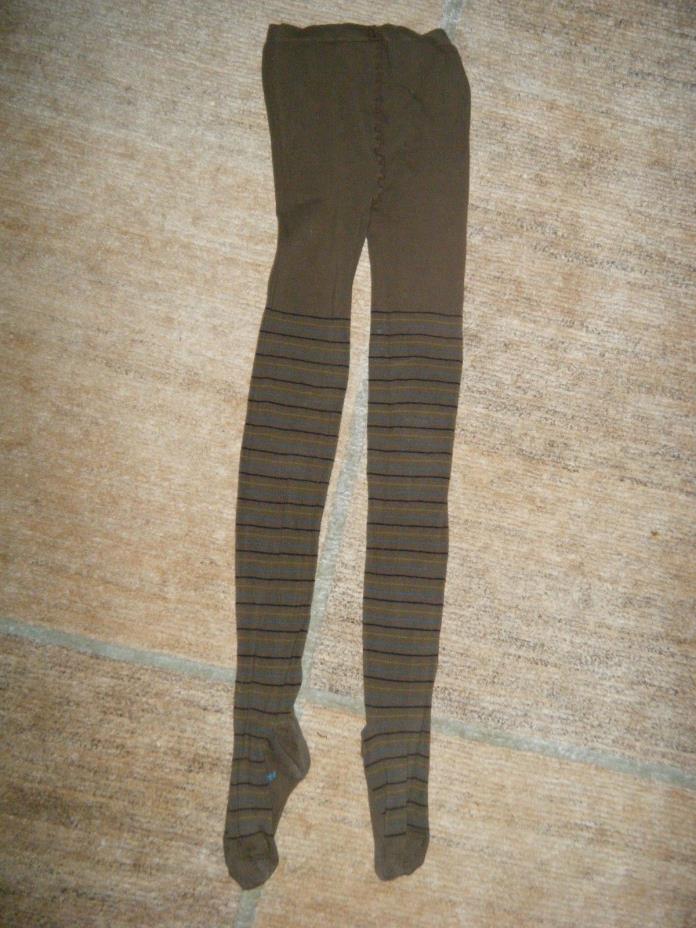 JOTTUM Rickie Chocolate Chip Striped Tights sz 152 US 10-12