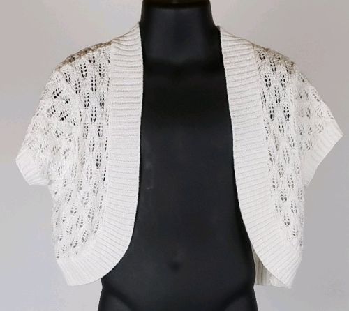 Justice Girls Shrug Size 8 / 10 White