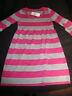 Takeout Girls Nordstroms Pink Gray Stripe  Sweater Dress