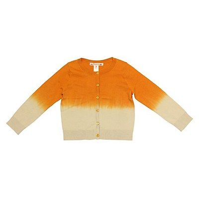 Bonpoint Girls Womens Cardigan Sweater Orange Tie Dye Size XS *NWT*