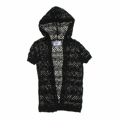 Justice Girls Cardigan, size 6,  black,  acrylic, cotton, other