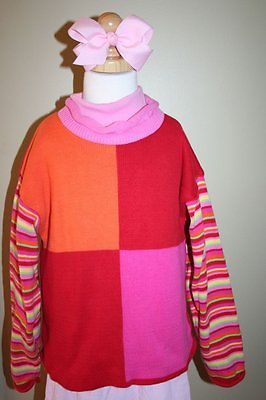 Kelly's Kids Pink Colorblock Rollneck Sweater sz. S (5-6)