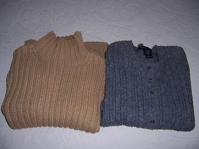 LOT 2 ABERCROMBIE & FITCH GIRL SIZE LARGE SWEATER BROWN GRAY