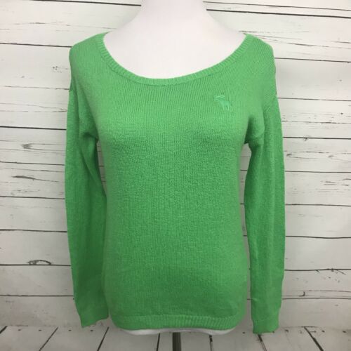 Abercrombie Kids XL Top Green Knit Sweater Long Sleeves