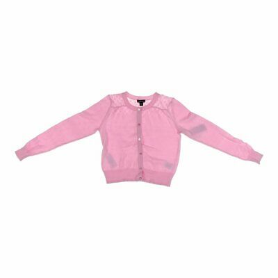 GEORGE Girls Cardigan, size 10,  pink,  acrylic, cotton