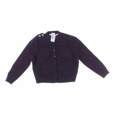 Diane von Furstenberg Girls Cardigan, size 6,  purple,  cashmere, spandex, wool