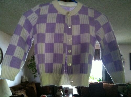 Purple And White Girls Sweater About A Size 5