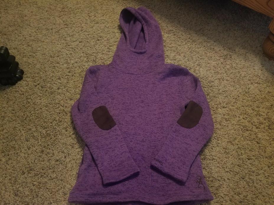 Browning girls hooded purple sweater sz m EXCELLENT