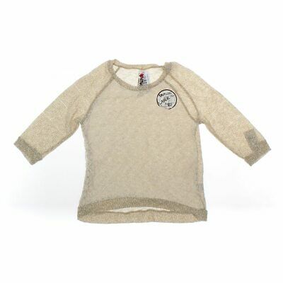 Knitworks Girls Sweater, size 14,  beige,  cotton, nylon, polyester