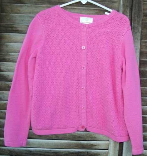 HANNA ANDERSSON bright pink cardigan sweater~size 120~6-7-8