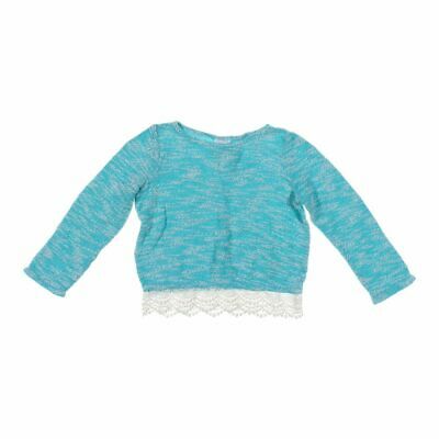 Sonoma Girls Sweater, size 6X,  turquoise, white,  cotton