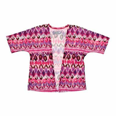 Justice Girls Cardigan, size 7,  pink, purple,  cotton, polyester, spandex