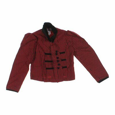 Bonnie Jean Girls Cardigan, size 7,  black, red,  nylon, polyester, rayon