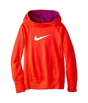Girl's Medium M 10 Nike KO 3.0 Pullover Training Hoodie Sweatshirt Orange 695253