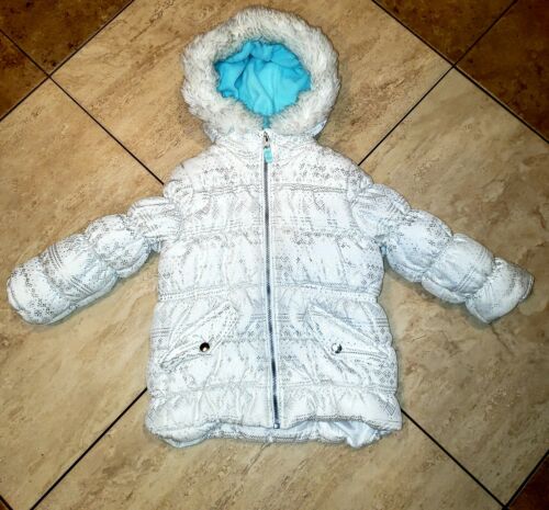 Snowflake Puffer Puffy Faux Fur Warm Thick Insulated Winter Hoodie Jacket 5