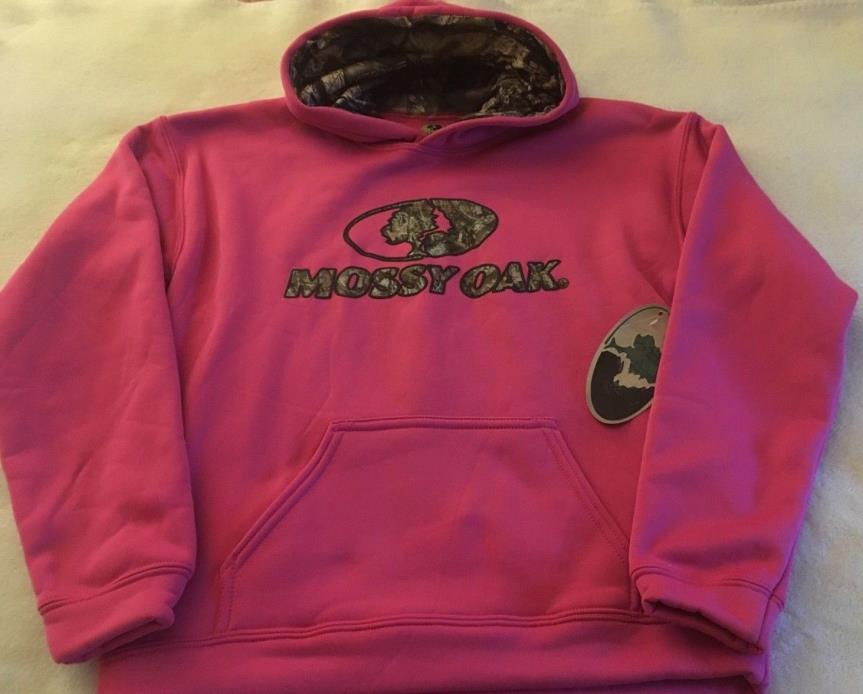 Girls Mossy Oak Pink Sweatshirt Hoodie youth size L 14-16 NWT