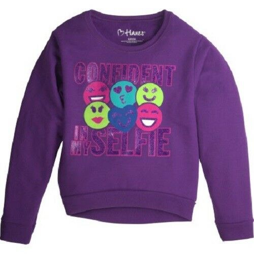 Sweatshirt girls size XL new Hanes Confident In My Selfie 60%polyester 40%cotton