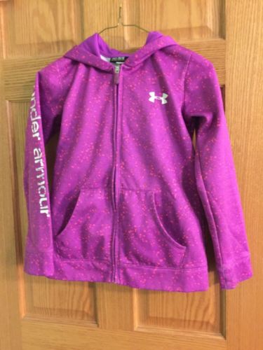 Girls Under armour Zipper Hoodie Size M (G201)