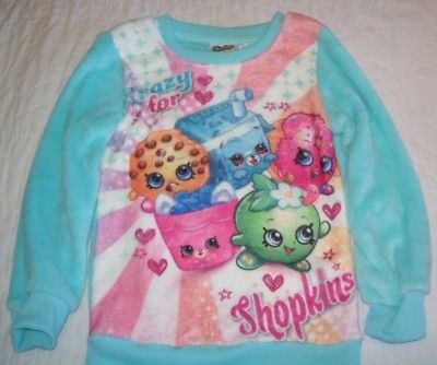 Girls SHOPKINS Super Soft Minky Sweat Shirt sz 4/5