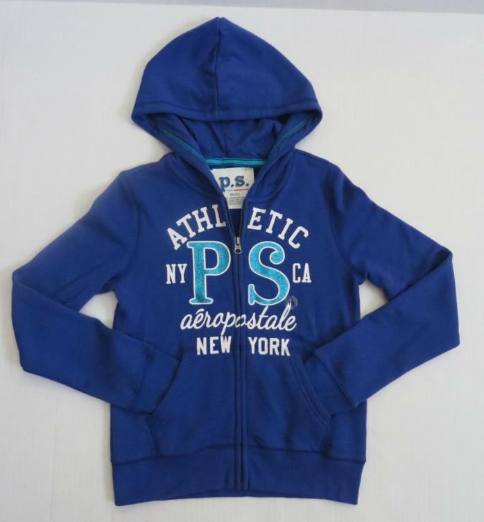 AEROPOSTALE Aerie Hoodie Hooded Jacket Full Zip Sweatshirt Girls Blue NWT