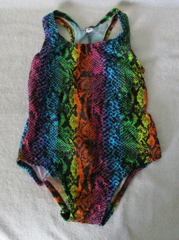 Child’s 1-Pc Swimsuit, Rainbow Snakeskin Child Small