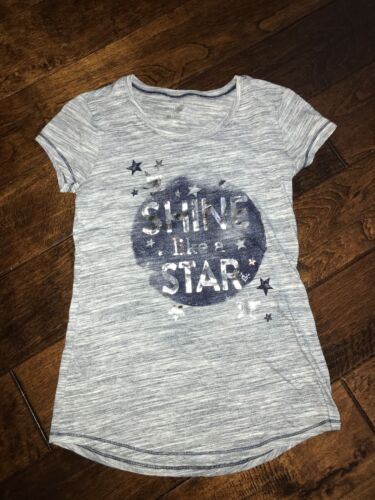 Girl's Justice 'SHINE like a STAR' Foil Graphic Tee - Size 10 EUC