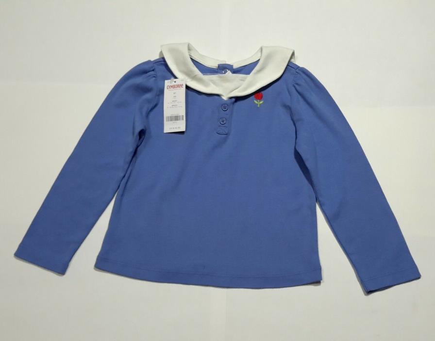 Gymboree  Girls Top Size 5, Blue with White Sailor Collar - New Long Sleeve