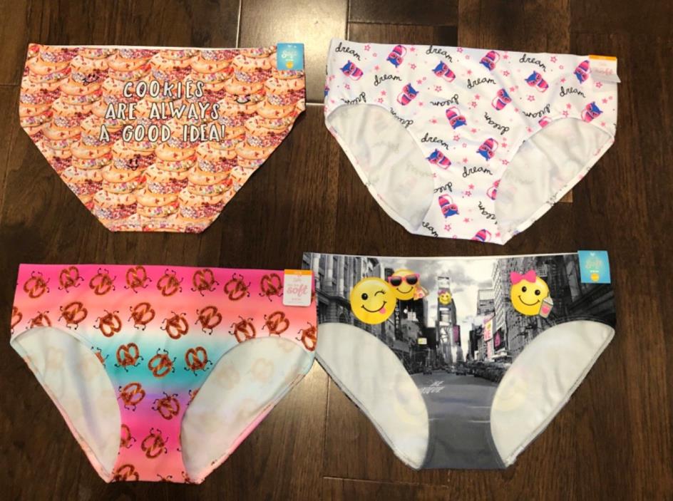 NWT Justice Girls Bikini Panty / Underwear - Lot of 4 Pairs!  Size 16/18 Cute