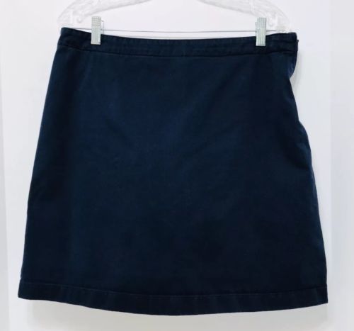 Lands End Girls Chino Skort Above Knee Skirt 16+ Plus Navy Blue School Uniform