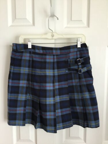 French Toast Blue Plaid Uniform Scooter Skirt Size 14.5 Plus