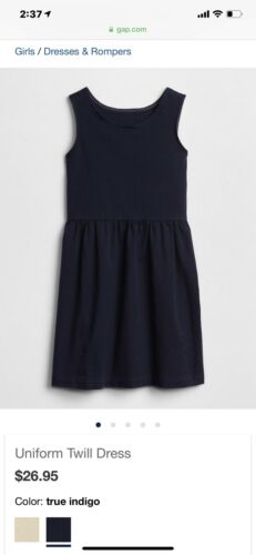 GAP School Uniform Navy Blue Cotton Jumper Dress Size 12 XL MSRP $26.95