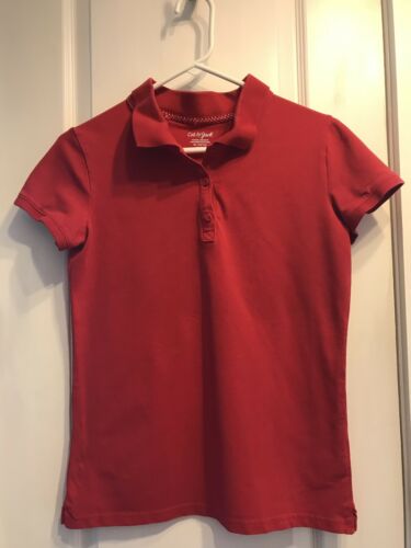 Red Polo Uniform Shirt Girls Size 14/16